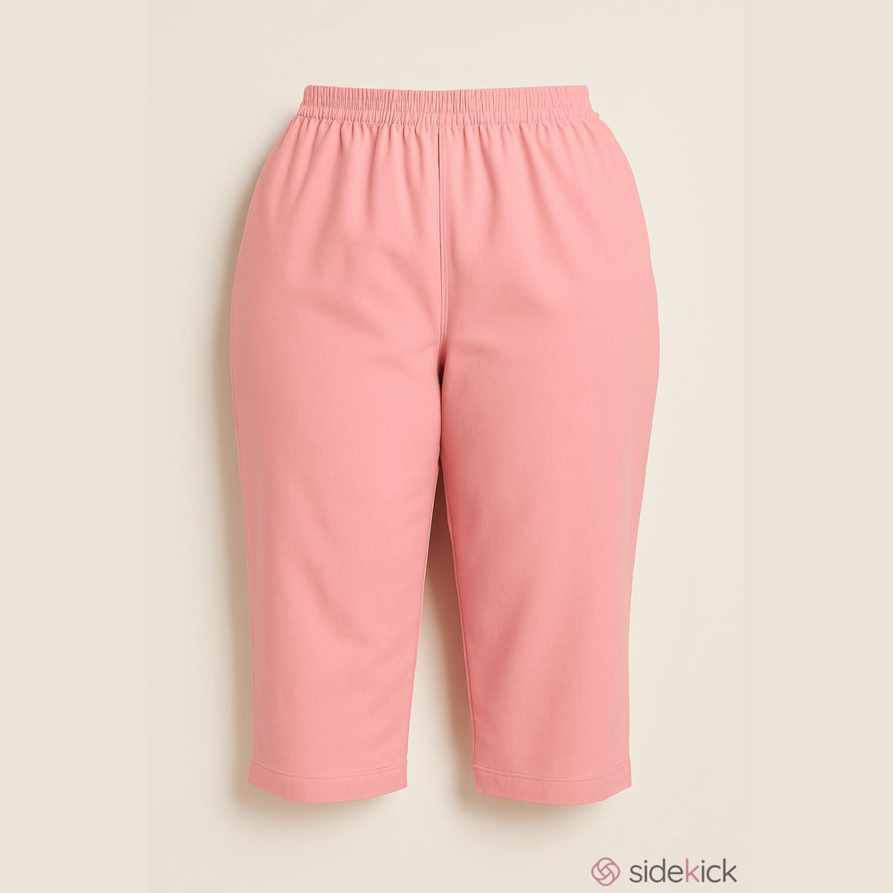 Land's End Capri Pants Size 22 Pink White Stripe NWT